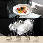 MALACASA 18 Pcs Porcelain Plates and Bowls Sets,Dinnerware Set for 6,White | Modern Ceramic Dishware,Kitchen Dining Ware,Microwave and Dishwasher Safe,Simple Solid White Design,Series LUNA