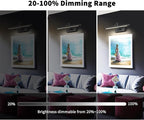 Picture Lights Battery Operated with Remote and Dimmable Function, Rechargeable Gallery Light Black Art Light Wireless Painting Lights 16'' Inch for Display, Portrait, Artwork, Warm White