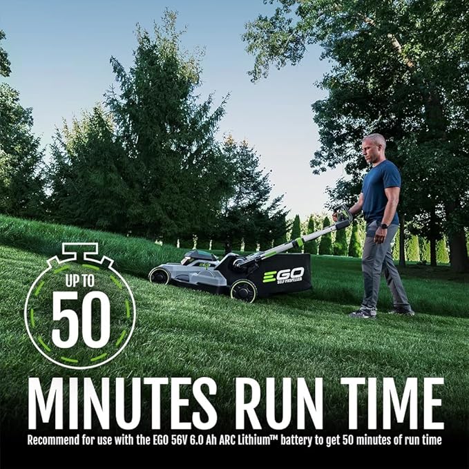 EGO POWER+ Electric Lawn Mower, Self-Propelled Cordless, Includes 56V 6.0Ah Battery And 320W Charger - LM2114SP