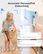 REOLINK E1 Pro Indoor Security Camera, 4MP Plug-in Pet Camera Support 2.4/5 GHz WiFi, 360 Degree Baby/Dog Monitor with Auto Tracking, Person/Pet Detection, Night Vision, 2 Way Audio, Local Storage