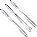Geiserailie 3 Pcs 9.4inch Korean BBQ Tongs Stainless Steel Kitchen Tweezers Grill for Cooking Hot Pot Food Yakiniku Clamp Tool for Salad, Fish, Steak, Barbecue, Buffet, Meat