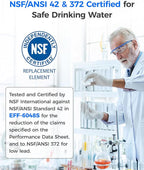 Waterdrop XWF Water Filter Replacement for GE® WR17X30702, 2 Pack, No chip | NSF 42 & 372 Certified, Compatible with GE® GNE27, GFE26, GDE25, GSS25, PSE25 Series Refrigerators