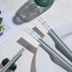 5 Pairs Fiberglass Chopsticks Dishwasher Safe, Slivek Reusable Chopsticks Non-slip and Lightweight, 24.3cm/9.57in Japanese Chinese Korean Chop Stick, Blue
