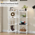 Bookcase 4 Tier Bookshelf - Vintage Small Bookshelf for Small Spaces, Wooden Book Shelf Small Bookcase for Living Room Bedroom
