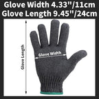 12 Pairs Dark Grey Gloves Men Women, Large Field Dressing Gloves for BBQ, Grilling, Oven, Heat Resistant, Mechanics, Welding, Gardening, Bulk