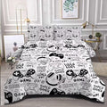 Gaming Comforter for Boys Teens,Game Bedding Sets Queen,Kids Gamer Comforter Set,Video Game Bedroom Decor,Gamepad Controller Duvet Insert All Season 3 Piece 1 Comforter and 2 Pillowcases