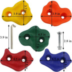 Ogrmar 25 PCS Rock Climbing Holds Set with Mounting Screws and Hardware for DIY Kids Indoor and Outdoor Play Set Use