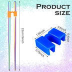 5 Pairs Reusable Chopsticks Helpers Training Chopstick for Beginner Replaceable Practice Chopsticks Non-slip Training Chopstick for Adults Learner(Stainless Steel,Colorful)