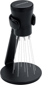 Normcore WDT Distribution Tool V2.1 with Stand - 0.23mm 8 Prong Espresso Distribution Tool - Magnetic Coffee Stirrer with 16 Extra Needles