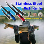 Fishing Knife Set, Fish Cleaning Kit, Filet Knife for Fish, Fish Scale Cleaning Brush, Multi-Functional Scissors, Gloves, Fishbone Tweezers, Storage Bag,Fishing Accessories,Fishing Tool Kit