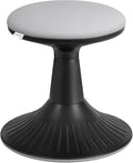 SONGMICS Kids Wobble Chair, Wiggle Stool for Kids Ages 5-8, Comfortable 60D Foam Seat, Breathable Fabric, Anti-Slip Base, 14.2-Inch High, Tool-Free Assembly, Ink Black and Dove Gray UOSC009B01