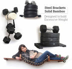 CatastrophiCreations Cat Fort Set - Multiple-Level Cat Hammock & Climbing Activity Center Wall-Mounted Cat Tree Shelves
