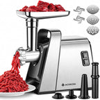 AAOBOSI Meat Grinder Electric, [3000W Max] Meat Grinder Heavy Duty with Auto-Reverse, Innovative Non-Clogging, Built-in Storage, Grinding, Sausage & Kibbe Making for Home Kitchen Use
