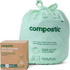 Compostic Home Compostable Trash Bags, 13 Gallon Tall Kitchen Rubbish Bags (23” x 29”), Extra Strong & Quickly Breaks Down, 100 Count