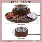 2 in 1 Smores Maker Tabletop Indoor Fondue Set, Smores Maker Tabletop Indoor Kit with Removable Trays & 4 Skewers Unique Couple Gift Set Idea, Parties, Date & Movie Night Supplies,Black
