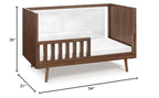Nifty Clear 3-in-1 Crib in Walnut, Greenguard Gold Certified, 54.63x31.63x35.13 Inch (Pack of 1) (US0300UL)