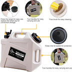 COOZMENT 3.2 Gallon/5 Gallon Water Containers with Spigot, BPA Free Water Jug, Military Green Water Tank, Multifunction Water Storage Containers for Camping Outdoor Hiking,Emergency Storage