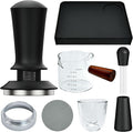 7 Pcs 53mm Espresso Accessories Kit, Spring Loaded Calibrated Tamper, WDT Tool, Coffee Measuring & Espresso Cup and Tamper Mat, Puck Screenr & Dosing Funnel, Fit 54mm Espresso Machines & Portafilters