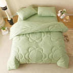 Sage Flower Comforter California King Green Sunflower Print Bed Cal King Comforter Set 3 PCs Green Floral Comforter Set for Women Girls Bedroom Decor All Season Hotel Quality Comforter