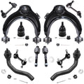 Detroit Axle - 12pc Front End Kit for 04-08 Acura TSX, 03-07 Honda Accord, Upper Control Arms Lower Ball Joints Tie Rods Front a
