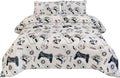3PCS White Gamer Comforter Set Full for Boys Girls Teens and Kids, Soft Microfiber Cute Comforter Full Size, Bed in a Bag Full Cozy House Collection, Hotel Luxury and Lightweight, Full