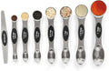 Magnetic Measuring Spoons Set with Leveler, Stackable Stainless Steel Tablespoons for Baking, Fits in Spice Jars