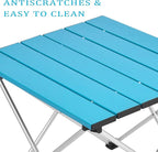 Grope Portable Camping Table,Aluminum Folding Beach Table (Deep Blue-S) | Portable & Easy to Carry, With Carry Bag for Camping, Prefect for Outdoor, Picnic, BBQ, Cooking, Festival, Beach, Home Use