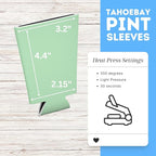 TahoeBay Blank Pint Glass Sleeves, Beer Coolers, 6-Pack, Mint | Insulating Foam Cooler, 16oz Collapsible Tapered Beverage Holder, Bar Cup Insulator for Transfer Vinyl, HTV, Sublimation, DTF