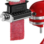 3 Thickness Adjustable Meat Tenderizer Attachment for Kitchenaid Mixers,Steak Cuber Processor Accessories for Kitchen aide,Dishwasher Safe, Black