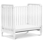 DaVinci Jenny Lind 3-in-1 Convertible Mini Crib in White, Removable Wheels, Greenguard Gold Certified