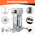 LEEVOT Electric Sausage Stuffer Maker, Vertical Electric Stuffer 11 Adjustable Speed Stainless Steel Commercial Sausage Filler Meat Stuffers with 5 Stuffing Tubes, Home & Commercial (22Lb/10L)