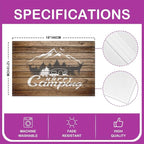 Feelyou Happy Camping Placemat for Kitchen Dining Table 18"x12" Camper Table Place Mats Decor Kids RV Camping Placemats Set of 4 Farmhouse Trailers Camper Indoor Outdoor Decor Table Mats