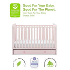 Delta Children babyGap Graham 4-in-1 Convertible Crib with Storage Drawer + Brannan Bear Bookcase with Bins + Brannan Bear Wall Shelf with 4 Hooks, Blush Pink/Dark Pink (Bundle)