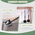 Meat Chopper, 6 Curve Blades Meat Masher for Ground Beef & Meat, Heat Resistant Nylon Hamburger Smasher Tool, Burger Grinder Potato Masher for Vegetables, Sauces, Mixing & Mashing