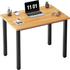 sogesfurniture 31.5 inches Small Computer Desk Teens Desk Study Table, Home Office Desk Computer Desk Gaming Desk Computer Table Sturdy Writing Workstation for Home Office, Teak+Black