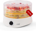 Commercial Chef Food Dehydrator, Five 9.25” BPA-Free Trays, CCD100W6, White | Dehydrates and Dries Meat, Fruit, Veggies and Jerky, 280W Dehydration Machine, Adjustable Thermostat