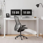 sogesfurniture 55.1 inches Office Desk Computer Desk Gaming Desk Computer Table Sturdy Writing Workstation for Home Office, White