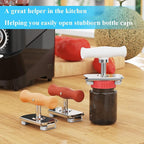 Jar Opener for Seniors with Arthritis & Weak Hands, Easy Twist Jar Openers, Adjustable Multifunctional Jar Lid Opener, Jar Bottle Cap Opener Gripper, Useful Gifts for Elderly/Women/Men (Oak)