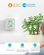 Govee Indoor Hygrometer Thermometer 2Pack H5075 with Bluetooth App Control | Room Temperature Humidity Meter, 164ft Remote Monitor, Smart Alerts, 2 Years Data Storage Export, for Bedroom Wine Cellar
