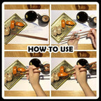 LYART 7 Pairs Reusable Training Chopsticks Beginners for Kids Adults Learners, Japanese Wooden Chopsticks Trainers Helpers Set, Dishwasher Safe, L8.86Inch (2.Tortoiseshell)