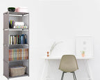 3,4,5-Tier Cube Storage Shelf or Organizer | Can be Used as Bookshelf, Bookcase, Closet, Pantry Shelves and Many More (4-Tier)