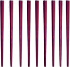 Stainless Steel Chopsticks,Reusable ,Dishwasher Safe , Easy to Use（9 PCS,purple）