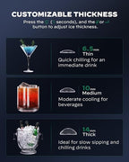 Silonn Crescent Ice Maker Countertop, Slow Melting & Crystal-Clear Ice, Self-Cleaning Ice Machine with Adjustable Ice Thickness & Timer Function, 16 Pcs in 15 Mins, 2000 Pcs per Day