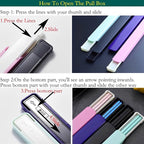 Portable Reusable Stainless Steel Chopsticks with Case, Black Blue,9‘’ | 18/8 Stainless Steel,Metal,Black Blue For Travel,Camping,Bento Box, Alternative to Wooden/Plastic Chopstick