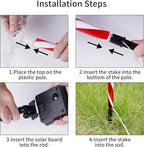 Solar Christmas Pathway Lights Outdoor Decorations, 8 Modes Xmas Tree Candy Lights Waterproof Led Garden Stake Lights for Walkway Yard Lawn Porch Holiday Decor 5-Pack (Red Green Xmas Tree Lights)