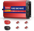 1200W Pure Sine Wave Inverter, 12V DC to 110V/120V AC Power Inverter for RV、Off Grid、Truck、with 2 AC outlets and LCD Display