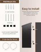 LAND·VOI Locking Wall-Mount Mailbox for Outside, with 4 Keys, Galvanized Steel Rustproof Metal Postbox, 4" Dx13.8 Wx11.2 H, Includes 3 Sets of Mailbox Numbers, Nameplate, Black, AMB33B