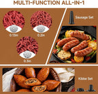AAOBOSI Meat Grinder Electric, [3000W Max] Meat Grinder Heavy Duty with Auto-Reverse, Innovative Non-Clogging, Built-in Storage, Grinding, Sausage & Kibbe Making for Home Kitchen Use