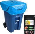 | Odor Eliminating Trash Can Cover for 95 Gallon Outdoor Bins | Lemon Scented with Elastic Band | Eliminates Trash Odor Naturally | 1 Durable Cover