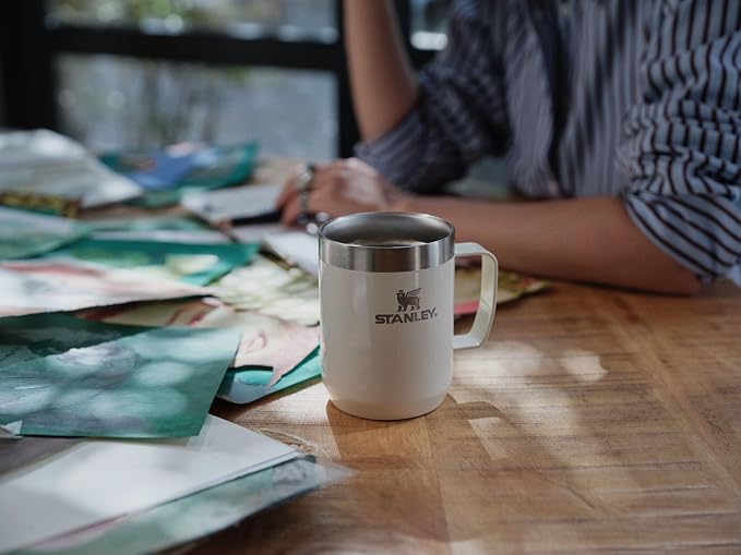 STANLEY Everyday Camp Mug 24oz | Drink Through Lid | Cup for Coffee, Tea and Drinks | Insulated Stainless Steel Coffee Mug | BPA-Free | Soft Orchid